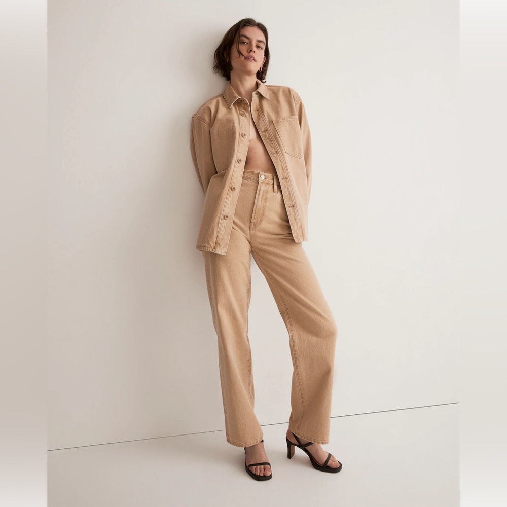Madewell Perfect Vintage Wide-Leg Jean Light Chestnut Wash Botanical-Dye Edition